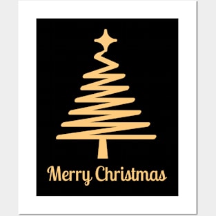 Merry Christmas Tree Posters and Art